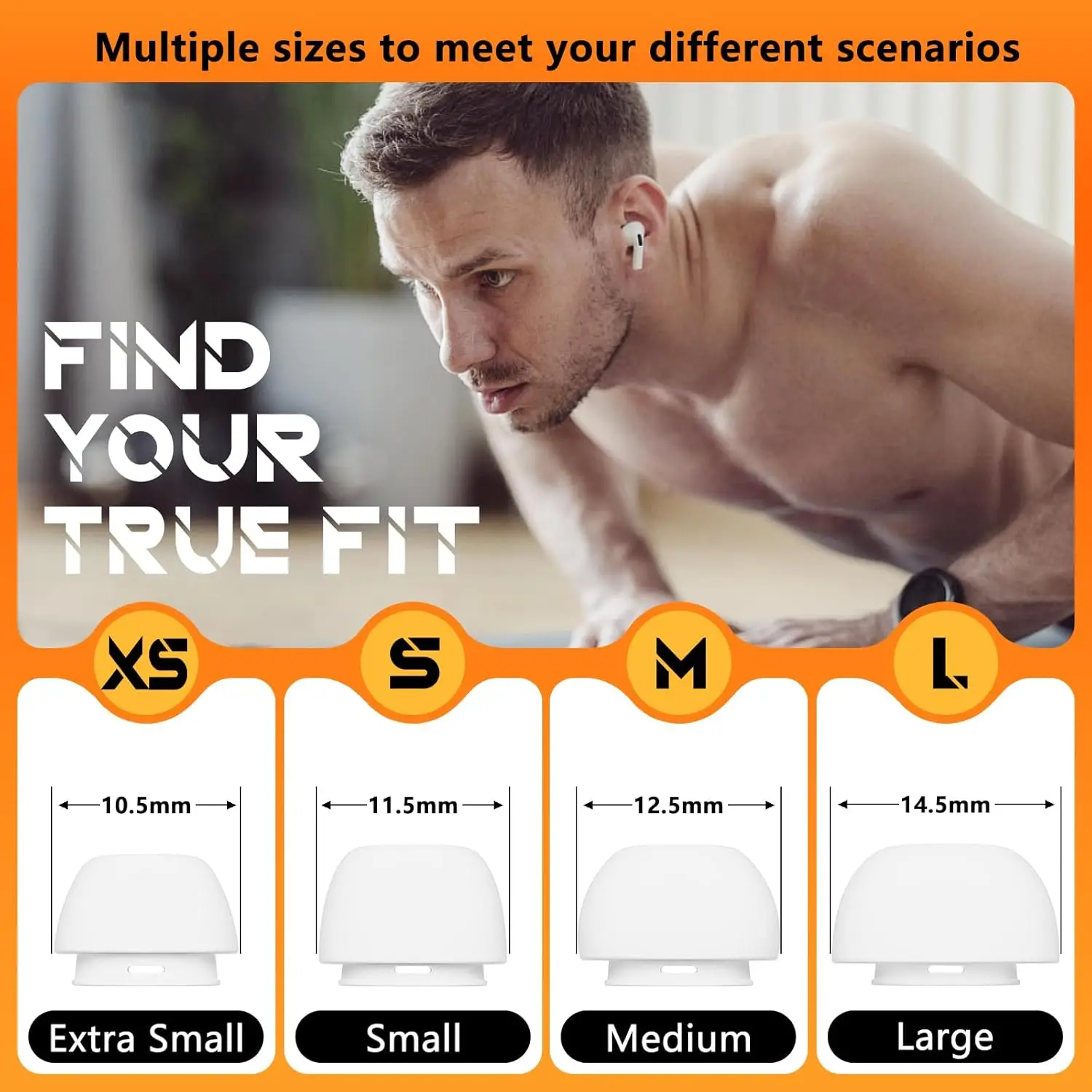 1-12Pair Soft Silicone Eartips XS/S/M/L Earplugs for Apple AirPods Pro 3rd Gen Replacement Earbuds Cover Plug for AirPods Pro 3