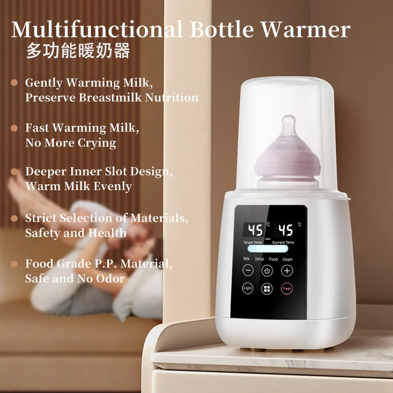 Multifunction Baby Bottle Warmer Sterilizer Breast Milk Heater with Accurate Temperature Control for Newborns