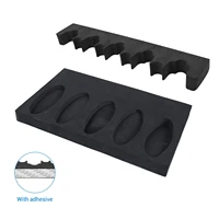 5 Slots Foam Gun Rack with Base Universal Foam Gun Holder Rifles Shotguns Cabinet Storage Wall Mount Double-sided Tape Strips 1