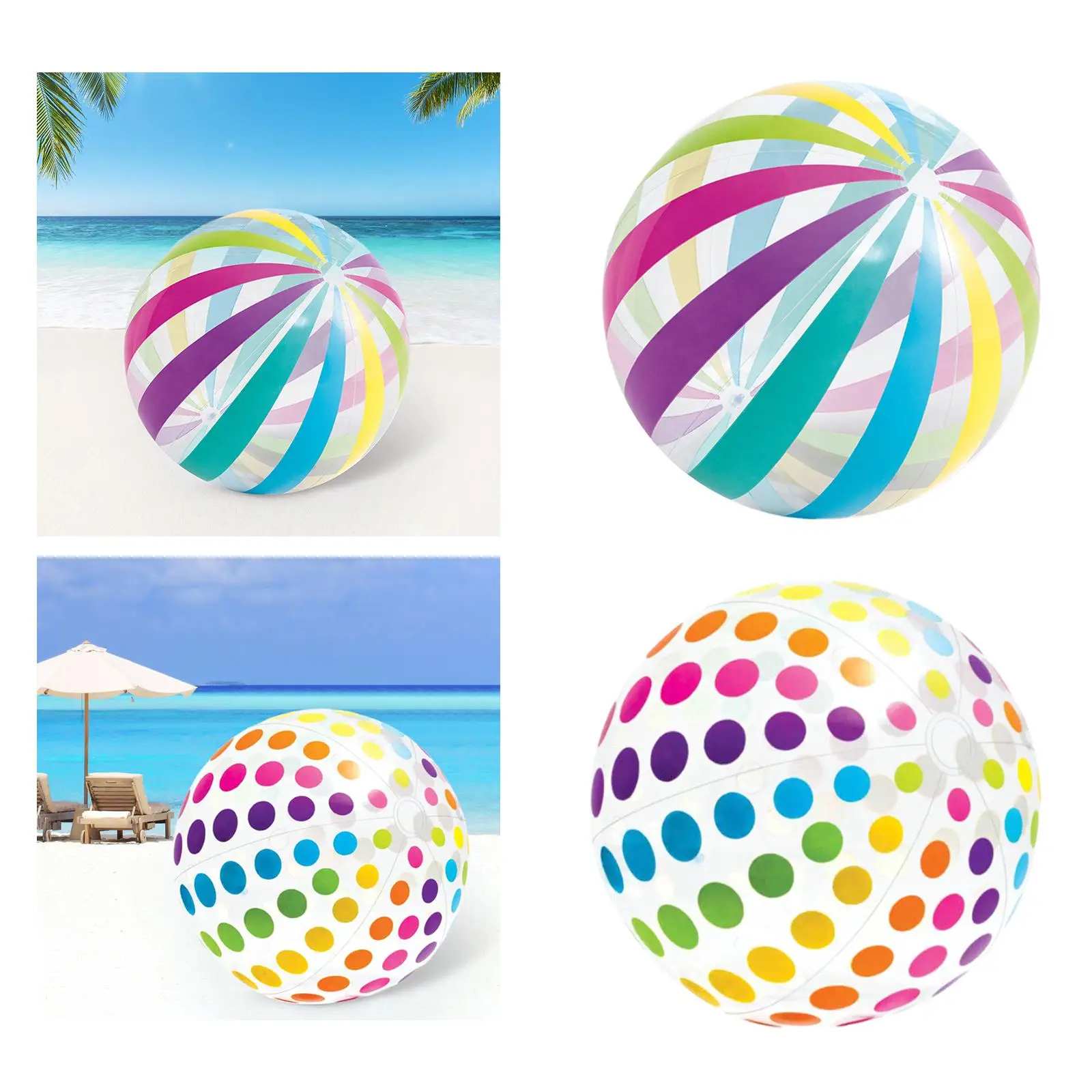 PVC Beach Ball Colorful Party Accessories Pool Game Inflatable Swimming Pool Toys for Summer Party Holiday Home