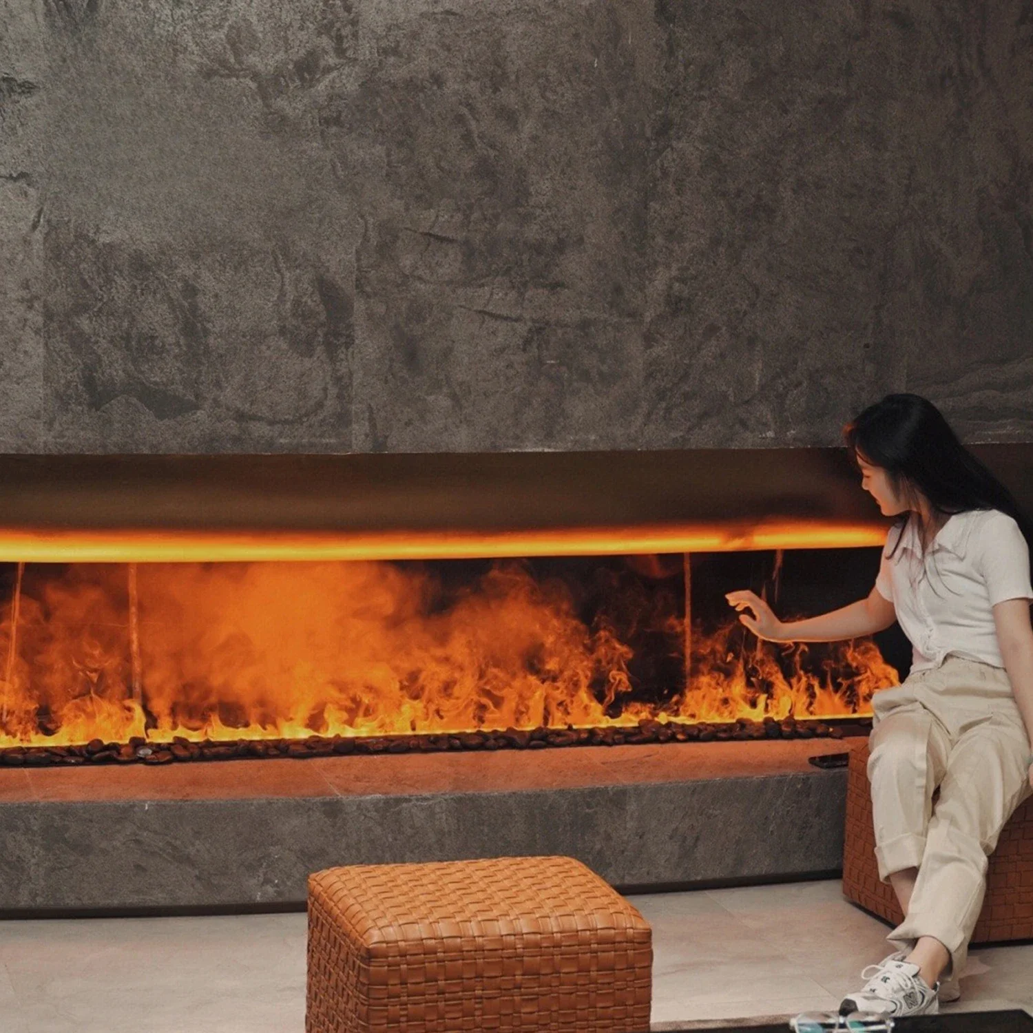 Fireplace Stoves Cold Rolled Steel Material Fogging Fireplace Super Energy Saving Electric Fireplace 4