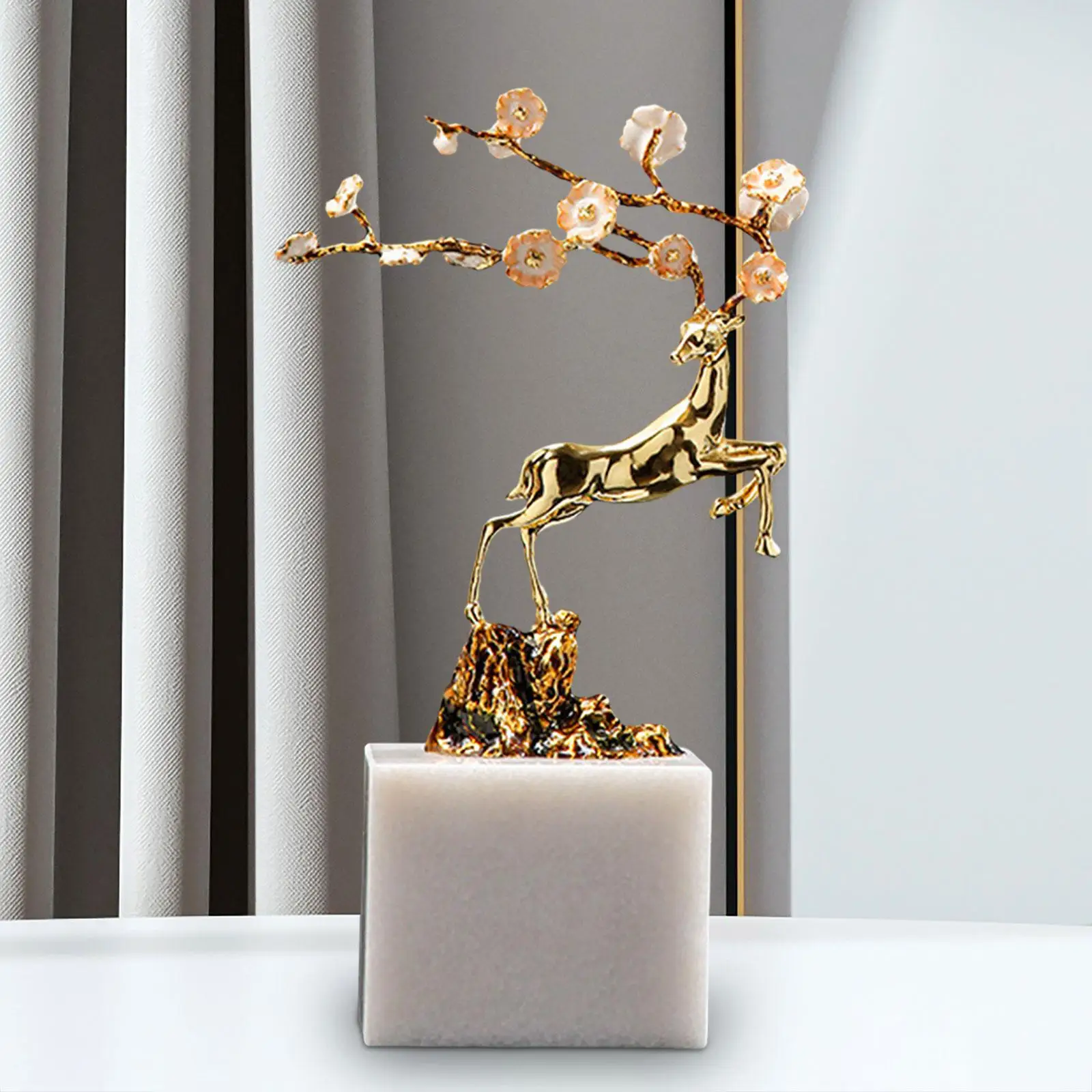 Deer Sculpture Decorative Housewarming Gift Modern Statue Tabletop Decoration for Office Entryway Table Bookshelf Home Decor Deer Sculpture Decorative Housewarming Gift Modern Statue Tabletop Decoration for Office Entryway Table Bookshelf Home Decor