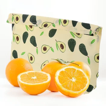 Sac de Conservation des citrouille Réutilisable en Cire d'Abeille, Accessoire de Conservation des Fruits Frais, pour Grill en Coton, pour Bancs 1