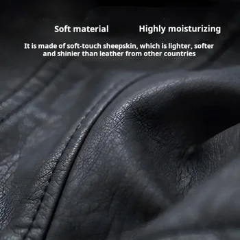 الرجال سترة جلدية دافئة الخريف الشتاء سترة واقية معطف بولي PU السائق سترة معطف مع غطاء محرك السيارة سترة غير رسمية الموضة الذكور الملابس - Image 5