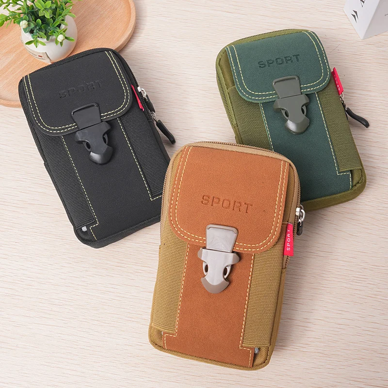 Marsupio Da Cintura In Pelle Per Cellulare | Borsa Porta Cellulare Uomo Con Clip E Moschettone, Custodia Per Smartphone Fino A 6.9 Pollici