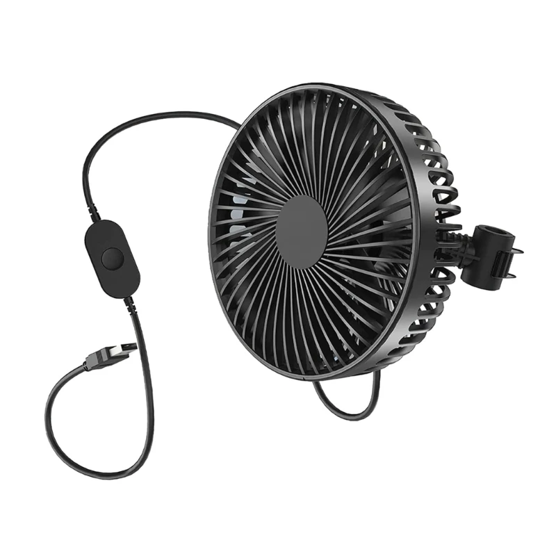

Car Fan Rear Ventilador USB Freshener Air Conditioner 360 Degree Rotation
