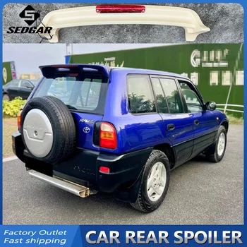 Per il 1994 -- 1999 Toyota RAV4 tronco Spoiler originale con luci di alta qualità in plastica ABS non verniciato Spoiler tronco Boot Wing Spoiler