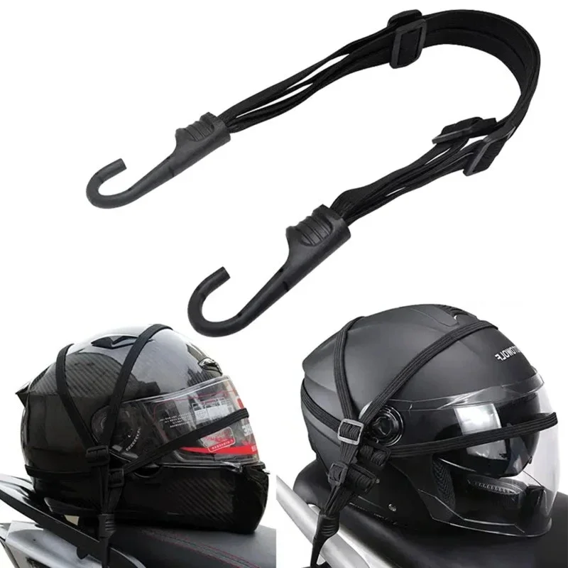Black Rubber Motorcycle Straps Retractable Luggage Elastic Rope