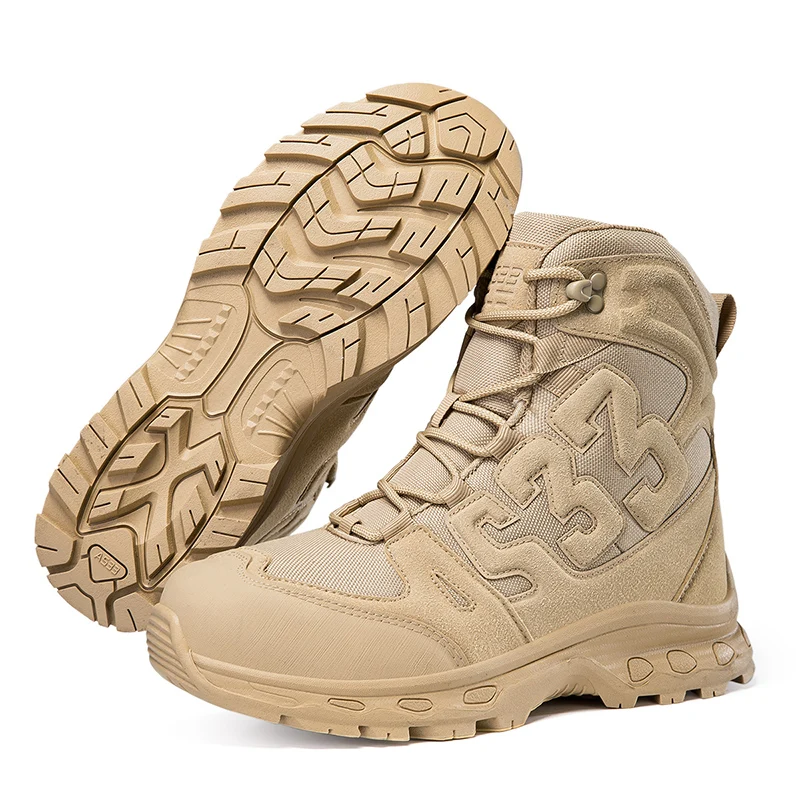 Botas de caminhada masculinas à prova dwaterproof água inverno camurça alta superior couro ao ar livre tênis de trekking masculino antiderrapante botas de trabalho tático 39-47 #