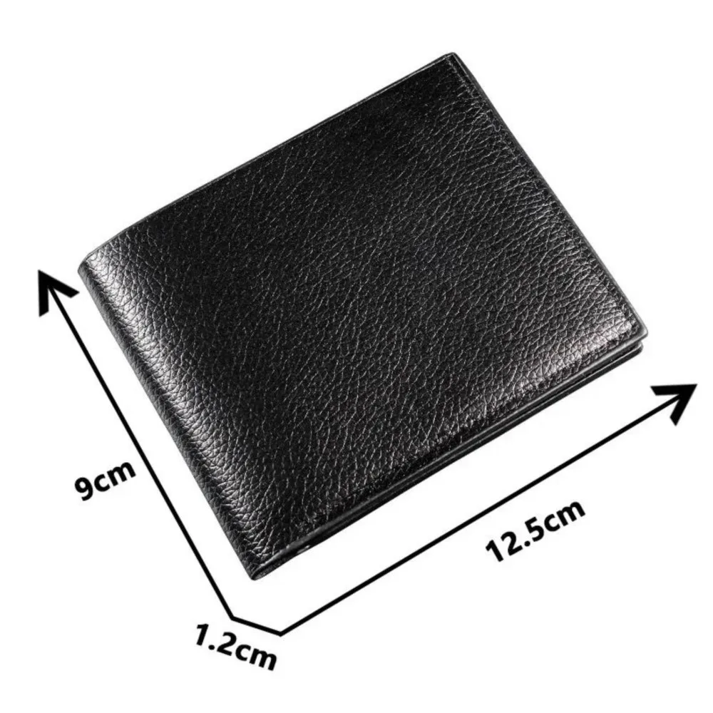 Portafoglio da uomo in vera pelle, prodotto premium, in vera pelle bovina, corto, nero, Portefeuille Homme, 동전 지갑 - immagine 6