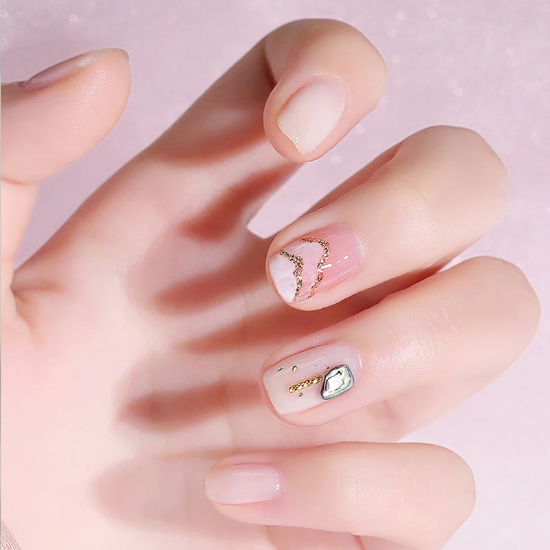 Nail Polish Base Coat Semi-permanent UV Varnish Manicure Nude Rubber Base Gel Polish 7 Colors