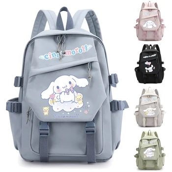 Anime Sanrio Plush Toy Cinnamoroll Backpack Children Girl Boy Black Blue Schoolbag Kawaii Student School Bag Computer Large Gift 1