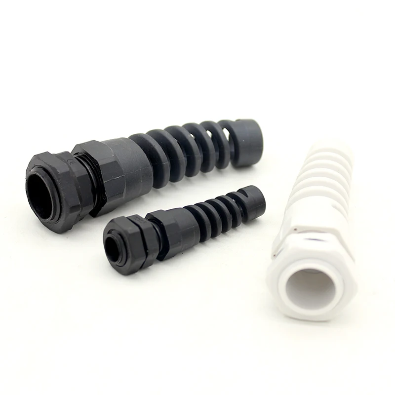 Anti-bending Cable Connector PG7/9/11/13.516/19 Corrugated Pipe Waterproof Bending Resistance Cable Harness M12/16/18/20/22
