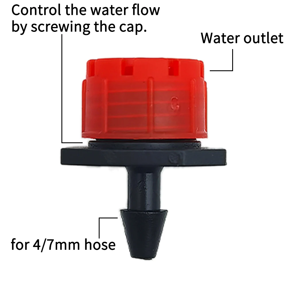 30-100 Stück einstellbar 500 Bewässerung Nebel Tropfer Sprinkler kopf Mikro fluss Tropf kopf Garten Bewässerungs werkzeug Rasen Gewächshaus – Detail 2