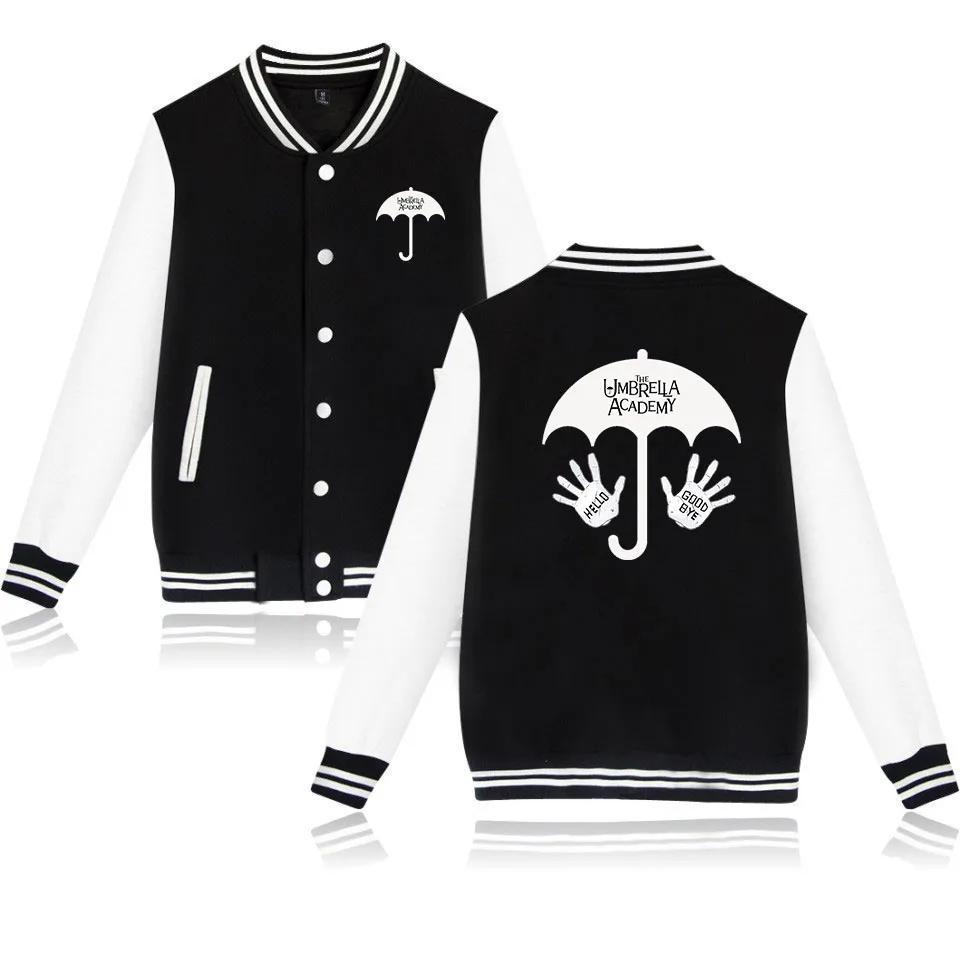 The Umbrella Academy Varsity Baseball Bomber Jacket Uomo Donna Hip Hop Harajuku Giacche Ragazzi Ragazze Monopetto Cappotti Larghi