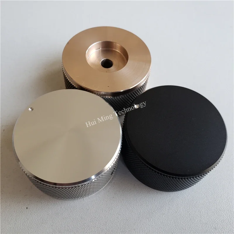 Manopola Di Controllo Del Volume In Alluminio Massiccio  Argento Nero Opaco 32x13mm Per Potenziometro~p147177385 - Foto 9