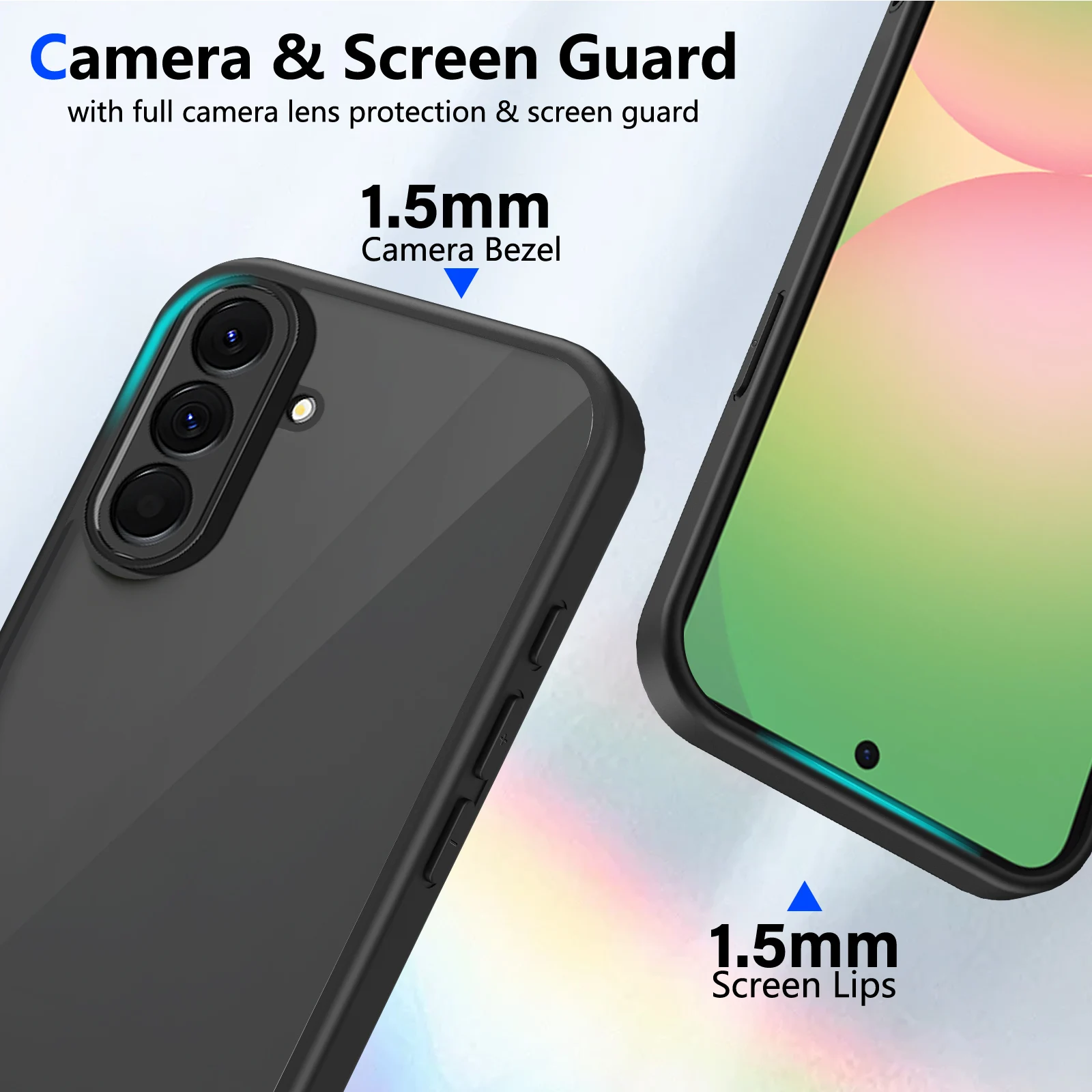Luxury Matte Transparent Shockproof Phone Case Cover