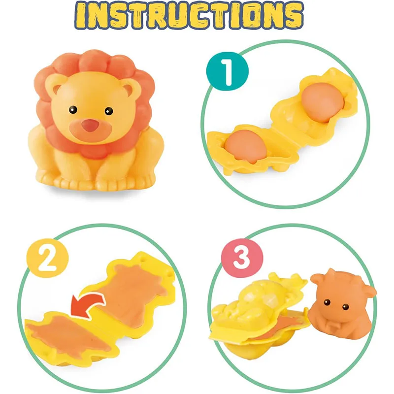 3D Animal Play Dough Tools Kids Toddler DIY Art Craft Toys Cartoon Lion Monkey Bear Plasticine Molds Clay Playdough Accessories 3