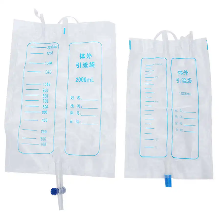 1000ml/2000ml Urine Collection Bag Silicone Urinal Backflow Prevention Elastic Waist Reusable Leakage Proof Elder Urine Funnel male urine collector