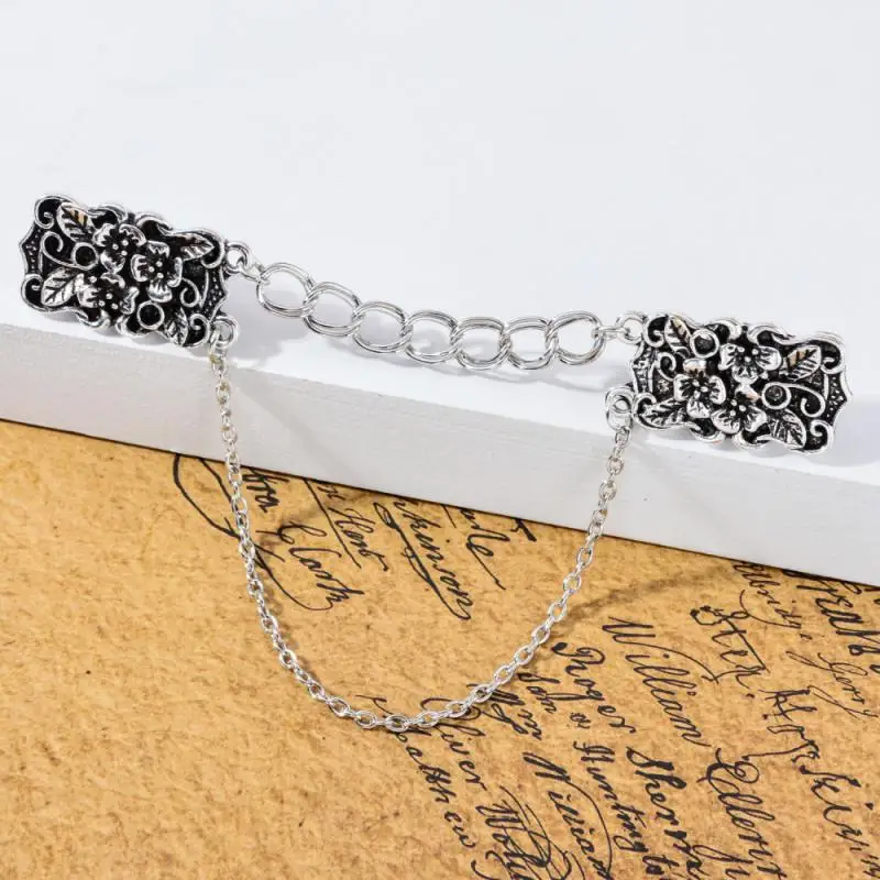 여성용 쥬얼리 핀 가디건 스웨터 블라우스 숄 브로치 셔츠 칼라, 레트로 오리 클립 걸쇠, 조각 꽃 매력 액세서리, 1 개