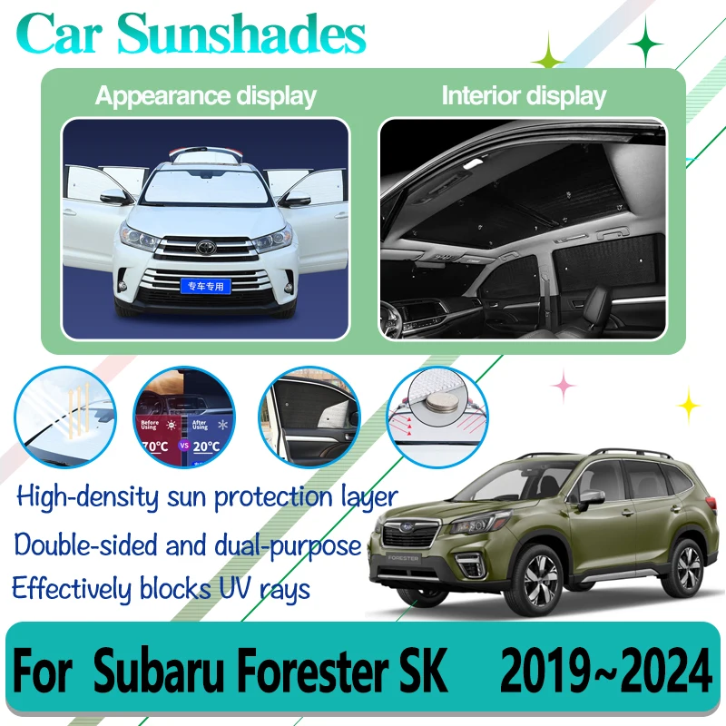 

Car Window Sunshade For Subaru Forester 2024 Accessories SK 2019 2020 2021 2022 2023 Auto Windshield Anti-UV Sun Protector Cover