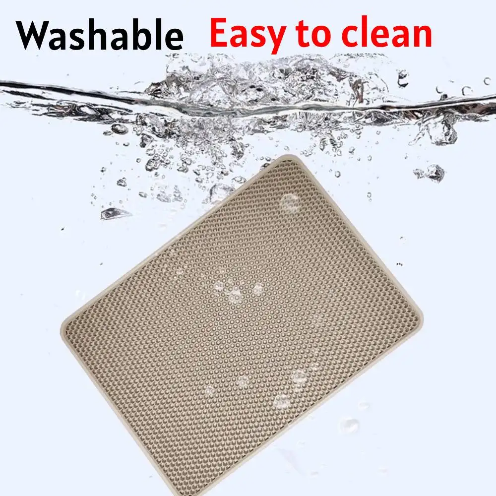 Cat litter pad TOUA Choice Double Layer EVA Cat Litter Pad Bed Cats Large 75cm Waterproof Sand Basin Filter Kitten Dog Pet Products Accessories