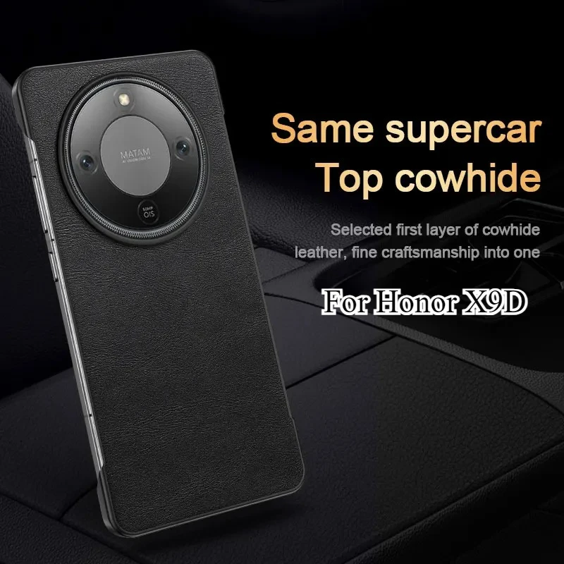 Frameless Leather Shockproof Case with Silicone Bumper
