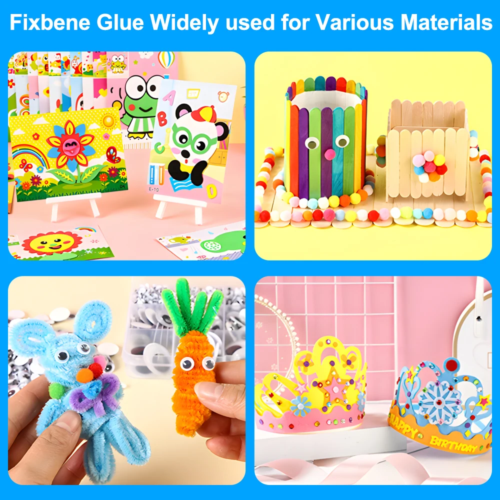 500ML Bottle Alcohol Glue Super Strong Adhesive Acrylic Fabric Foam Cardboard DIY PVA Craft Paper Wood Metal Bond Precision Tips 3
