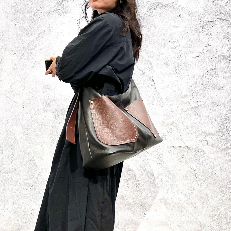 

New Large Cowhide Crossbody Messenger Bag Woman Fashion Genuine Leather Pockets Shoulder Bags Casual General Shopping Pack Bags
