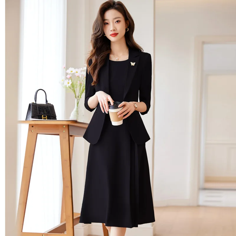 

Fashion suit2023New Korean Style Trendy Anti-Aging Slimming Business Suit Coat Dress Two-Piece Suit Fashion