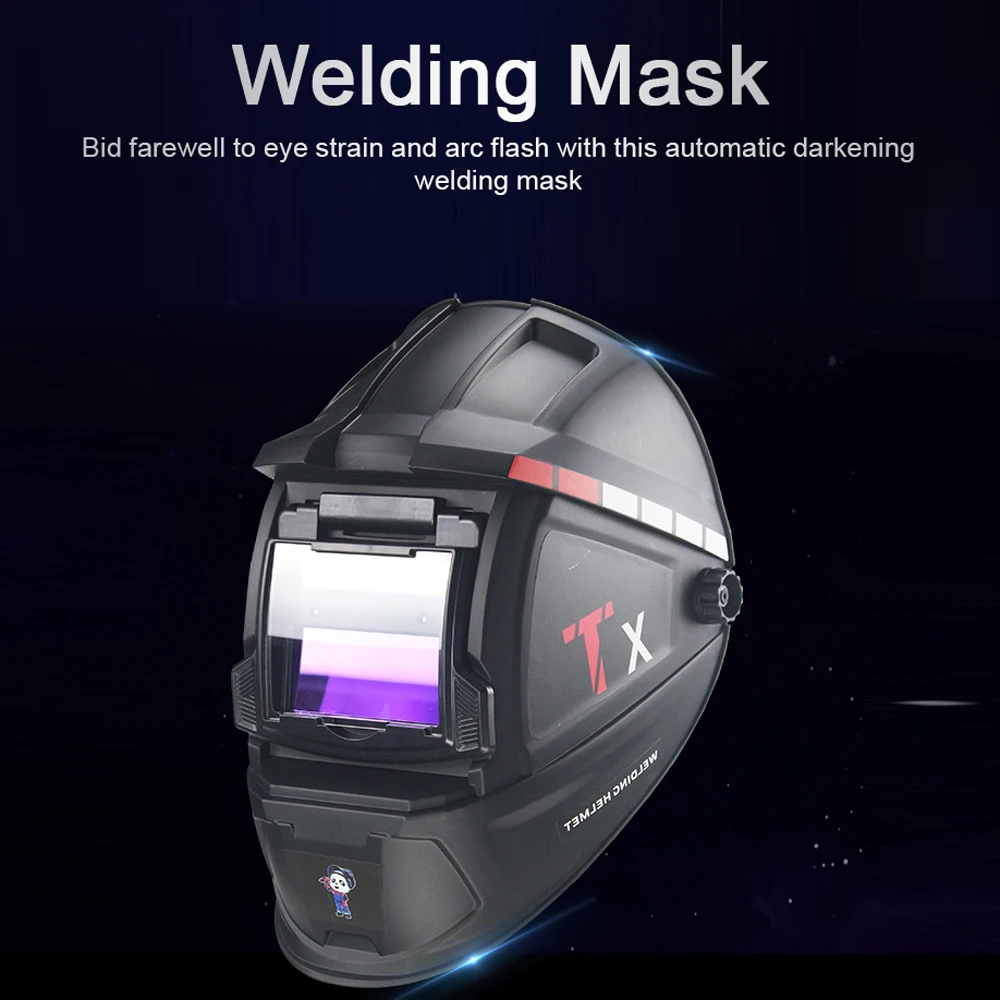 Casco Saldatura Ad Oscuramento Automatico - Solare, AMPIA Visiera