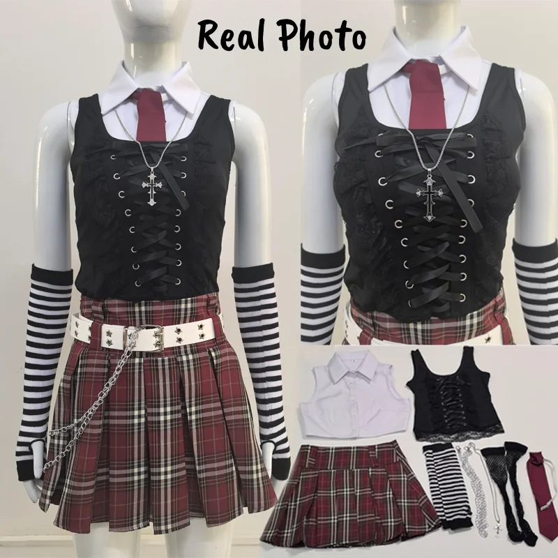 Misa Amane Inspired Gothic Lolita Dress with Subculture Necklace