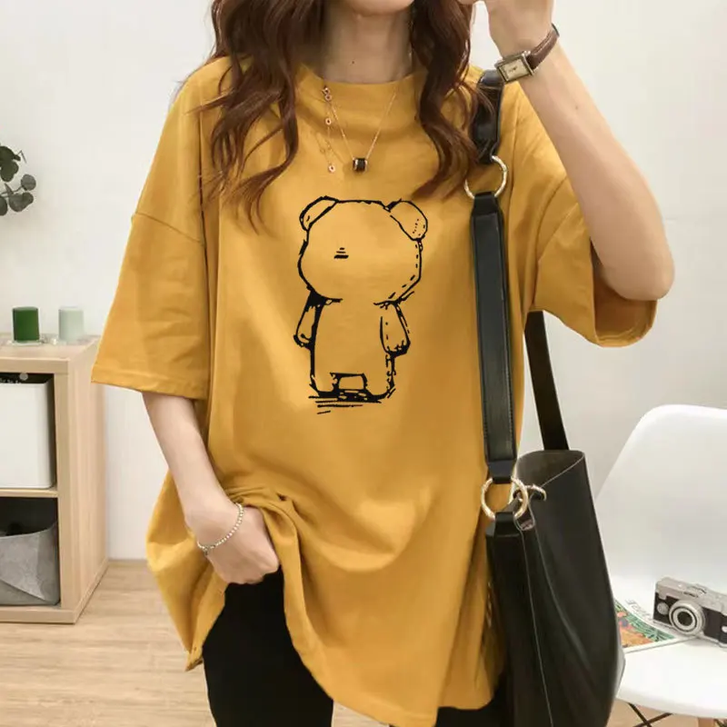 Summer Short Sleeve Cotton Nursing T-shirt Fashion Print Maternal Woman Breastfeeding Clothes Lactation Top Tees Pregnancy 4
