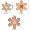 Flower Wall Sign Set of 3 Bohemian Rattan Flower Hanging Plaques for Nursery Living Room Wall Decoration Ornament 6