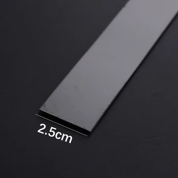 5/10 เมตรสติ๊กเกอร์ติดผนังสแตนเลสสตีลแบน Self Adhesive ห้องนั่งเล่นตกแต่งกระจกสําหรับ Home Wall EDGE Strip 23