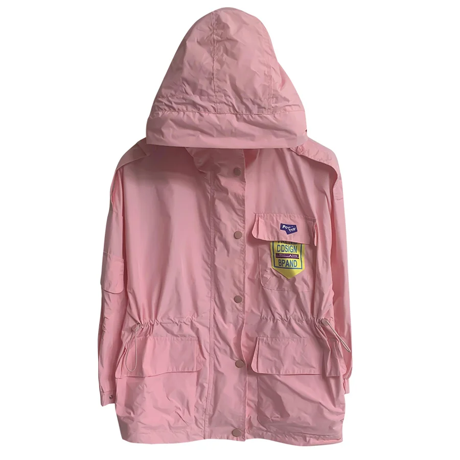 

Korean Free Spring Shipping 22 Style women cotton windbreaker Casual women jacket coat sun-protective trenchcoat short jacket