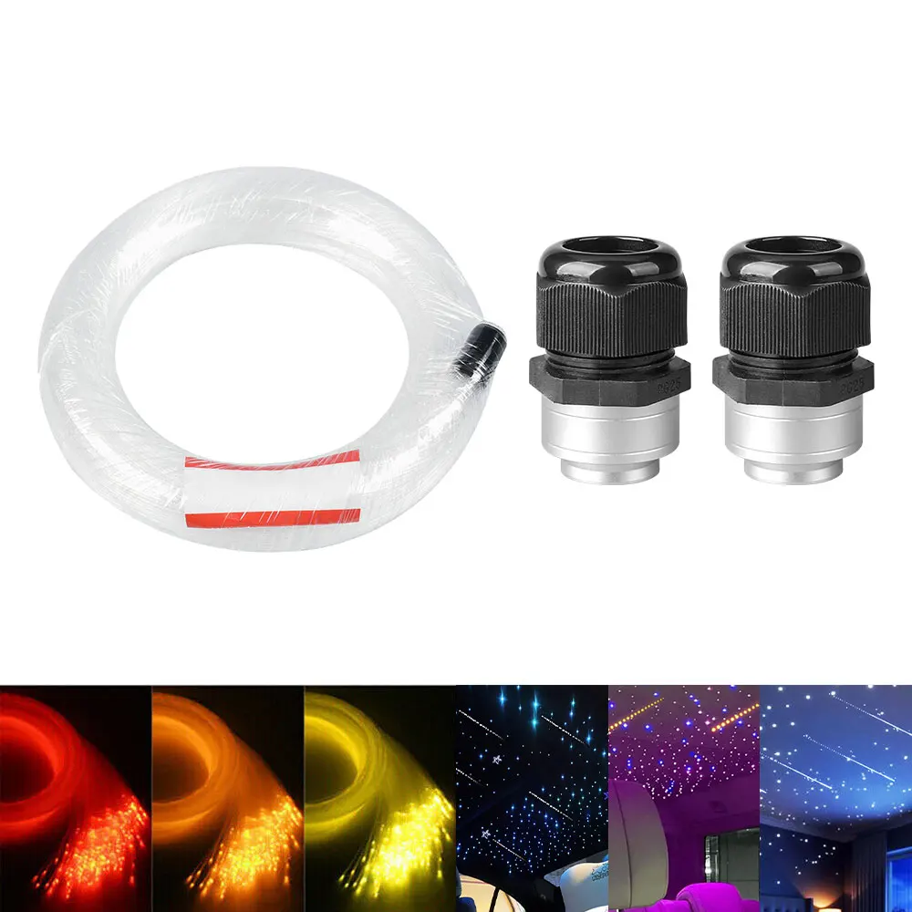 RGBW Car Roof Star Lights APP LED Fiber Optic Star Ceiling Light kits DC12V 1000pcs*0.75mm*2m Starry Sky Optical fiber Lighting