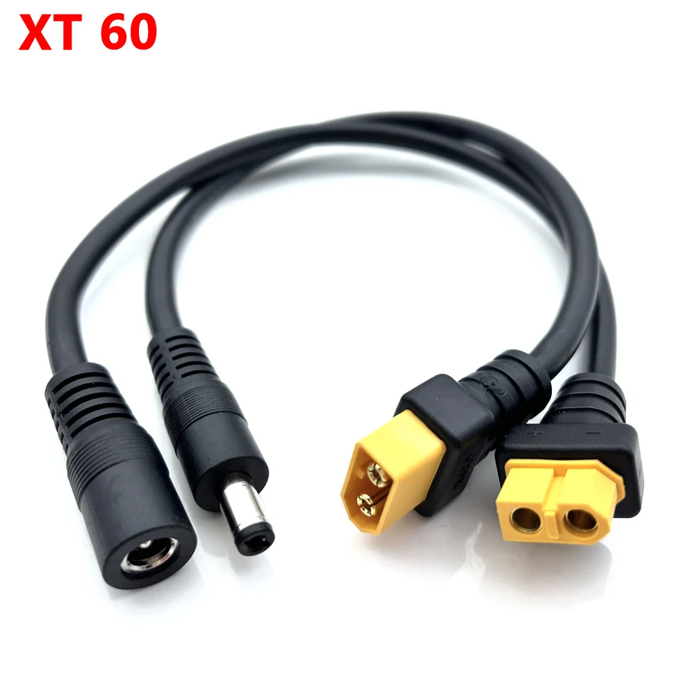 Xt60 Stecker Buchse zu DC 5.5*2,1mm 5.5*2,5mm Stecker Batterie lade adapter  Kabel Silikon draht für RC Batterie ladegerät - AliExpress