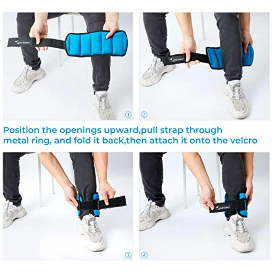 Adjustable Ankle Weights+Muscle Roller Massage Stick for Athletes