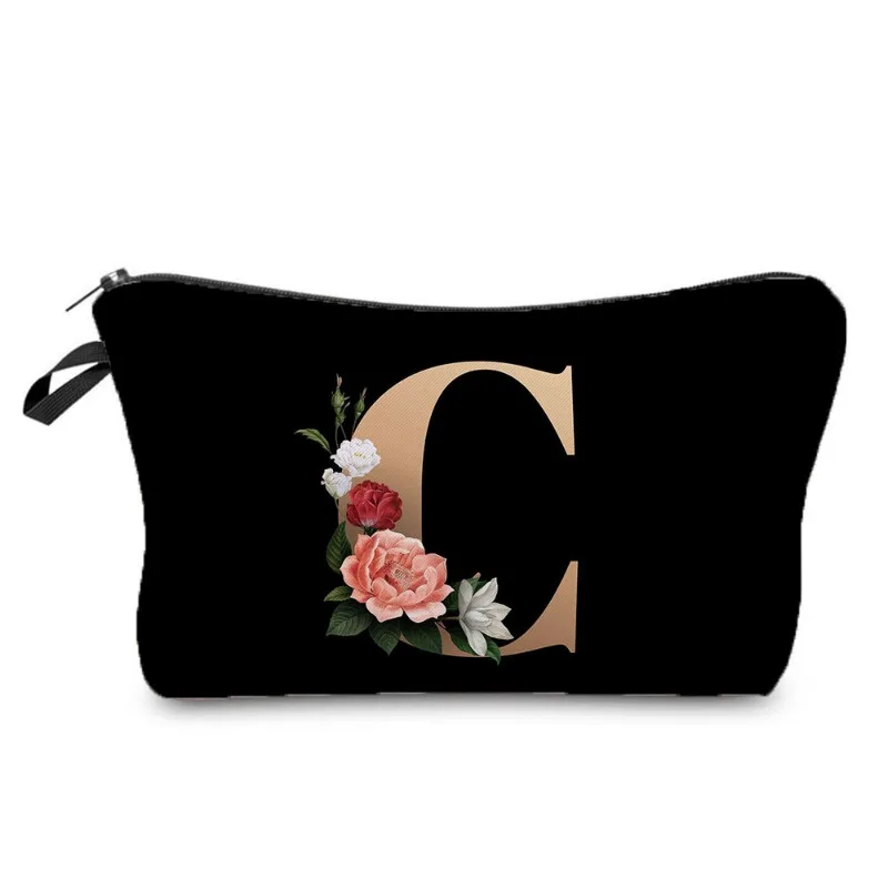 Storage Bag Toiletry Bag Cosmetic Bag Cosmetic Storage Bag Makeup Bag Cosmetic Case Makeup Organizer Fashion Creative Portable Toilet Bag Gold Letter Printed Makeup hz3183