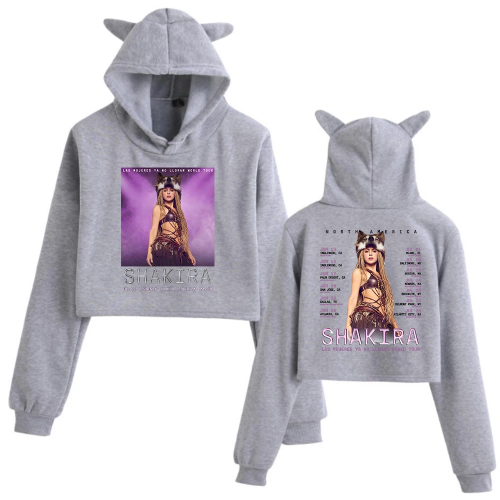 Shakira World Tour 2026 Cat Ear Hoodie Women Las Mujeres Ya No Lloran Long Sleeve Girls Fashion Hoodie for Fans 4