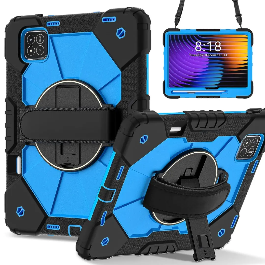 Enhanced 360 Rotating Armor Stand Case with Handle Grip