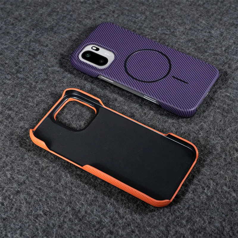 Kevlar Magnetic Frosted PC Shockproof Bumper Case