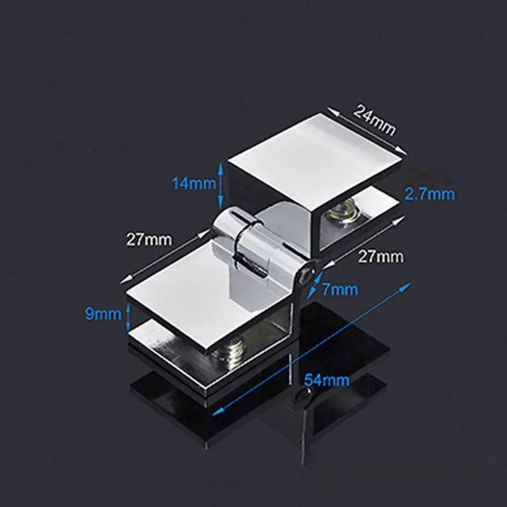 Stainless steel hinges door hinges Bathroom Shower Glass Zinc Alloy Door Hinges Cabinet Cupboard Clamp Hinge Home Hardware 0 Degrees/90 Degrees/180 Degrees
