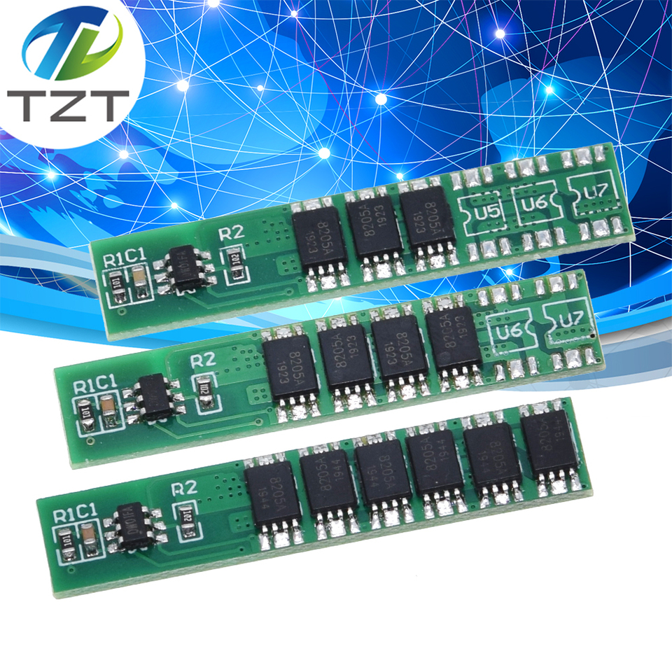 TZT 1S 15A 3.7V Li-ion 3MOS 4MOS 6MOS BMS PCM Battery Protection Board PCM for 18650 Lithium Lion Battery