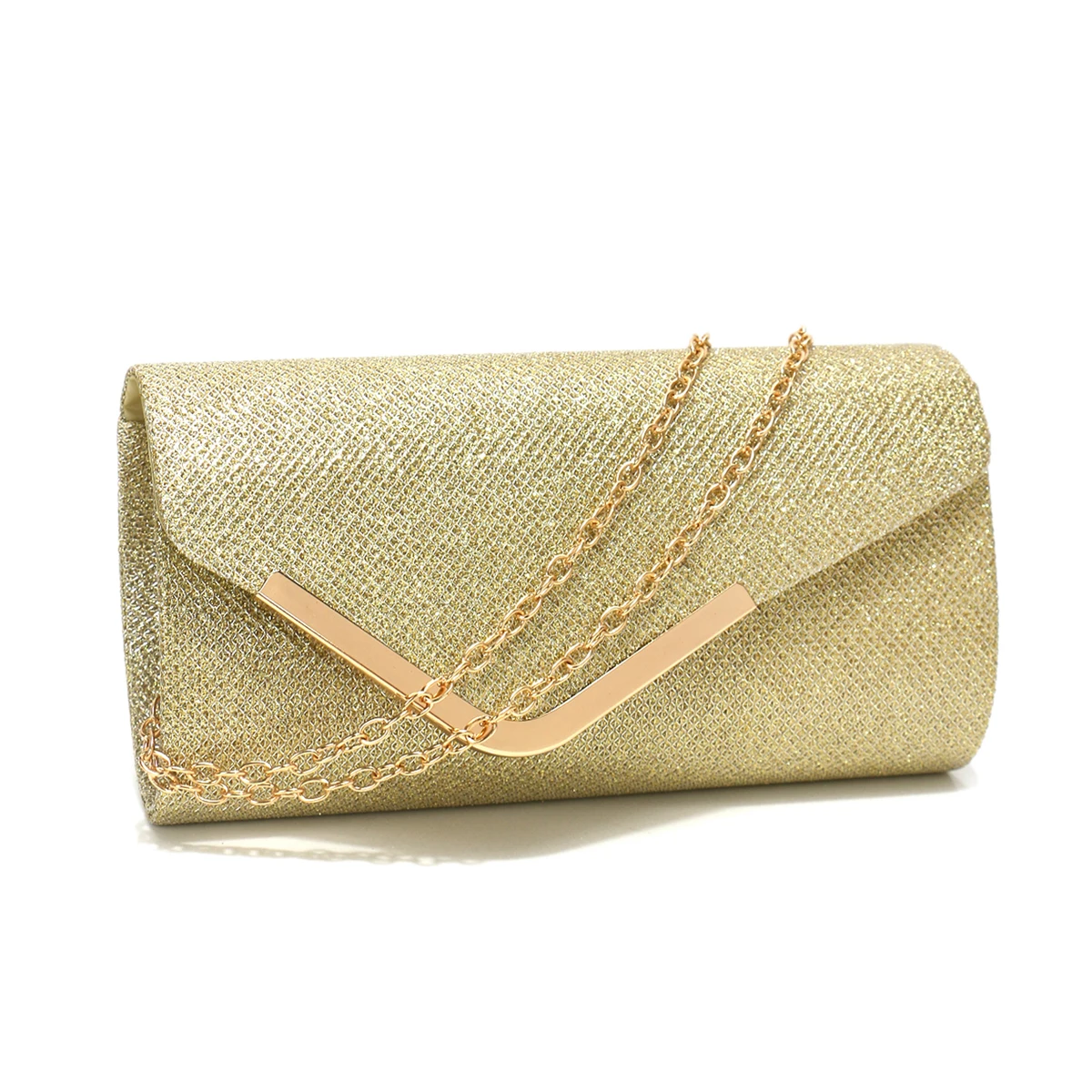 Sequins Evening Clutch Bags for Women Metal Party Wedding