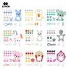 LOFCA Baby Silicone Teether For DIY Baby Teething Necklace Toys Making Personality Pacifier chain Food Grade Silicone Beads Set 1
