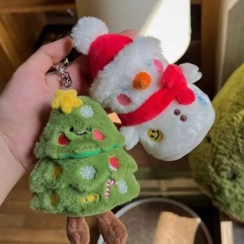 Cartoon Christmas Tree Snowman Pendant Plush Toy Decoration Creative and  Interesting  Holiday  Features  Cute  Pendant