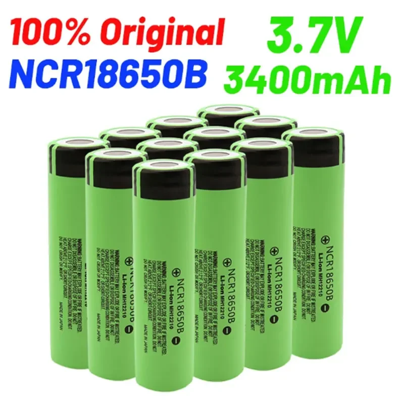 

18650 battery original NCR18650B 3.7V 3400 mah rechargeable lithium battery flashlight battery