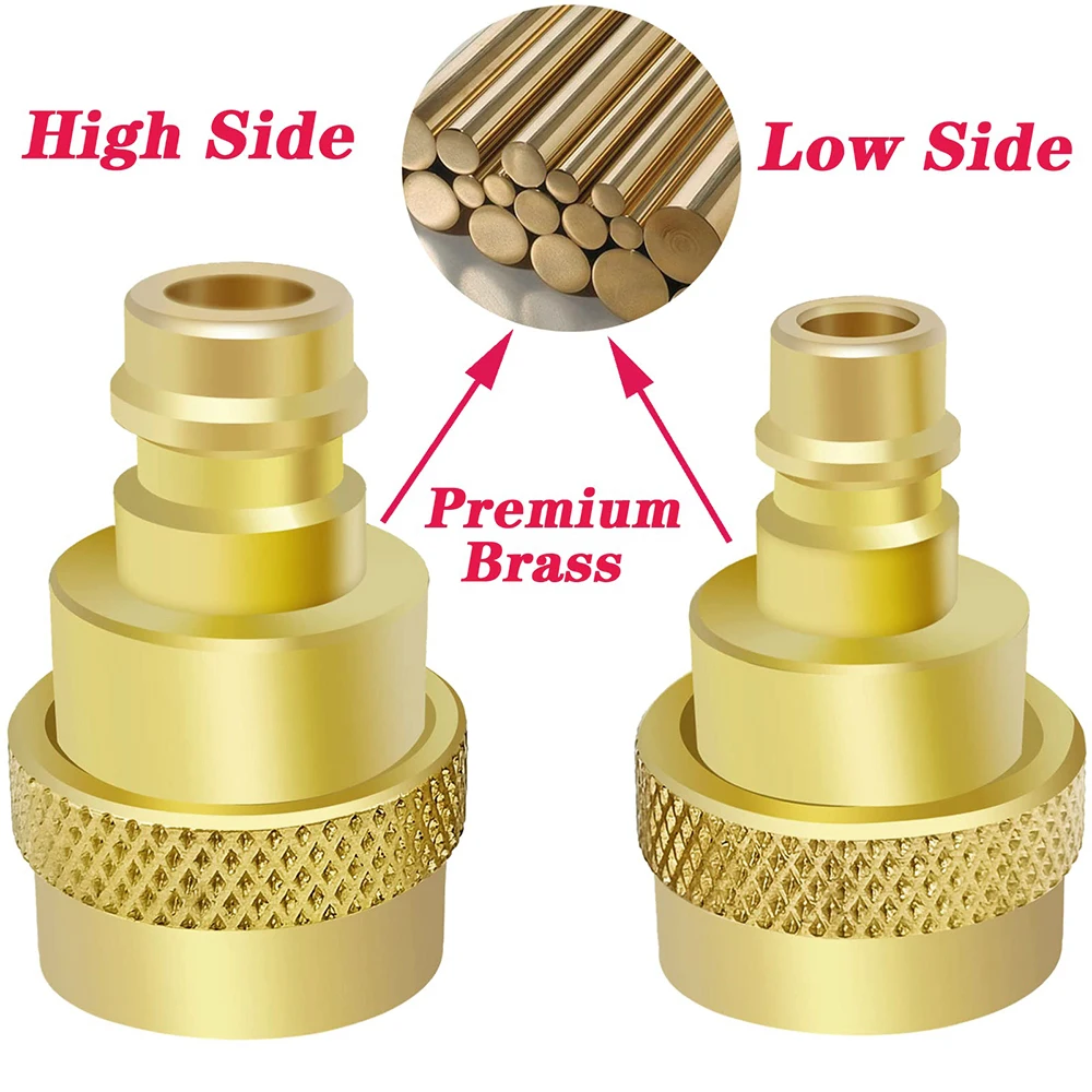 

2Pcs A/C R134a To R1234yf Conversion Kit Quick Adapter Adjustable High&Low Voltage Connector Air Conditioner Refrigerant System